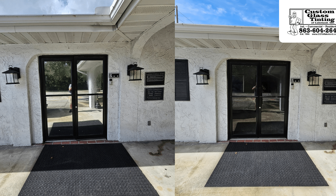 Commercial One-Way Mirror Door Film in Lakeland