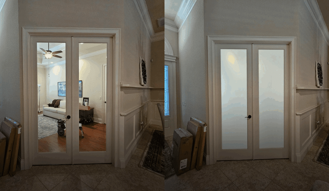 Frosted Window Film Installation in Lakeland